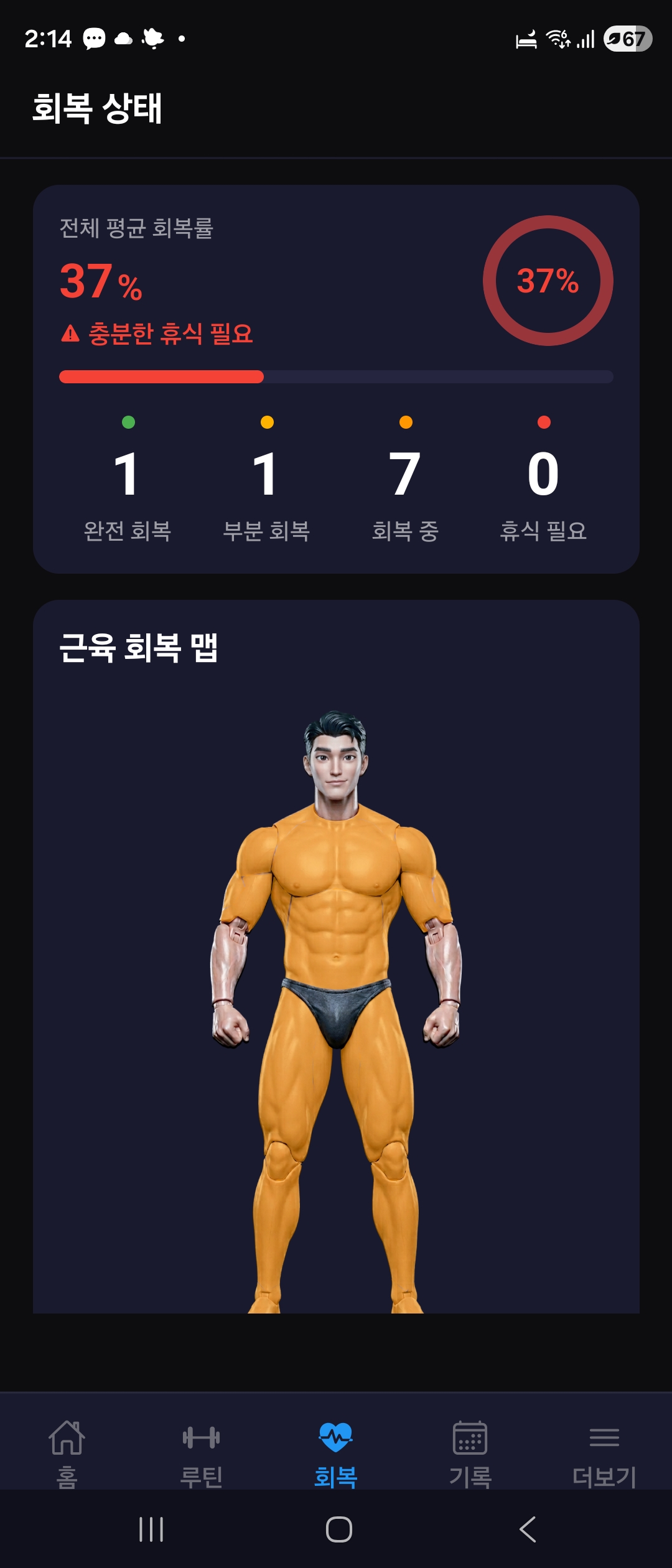 fitVoca muscle recovery map